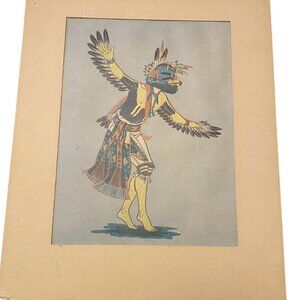 Peter Shelton, Jr. "Eagle Kachina" Vintage Hopi Print Unframed